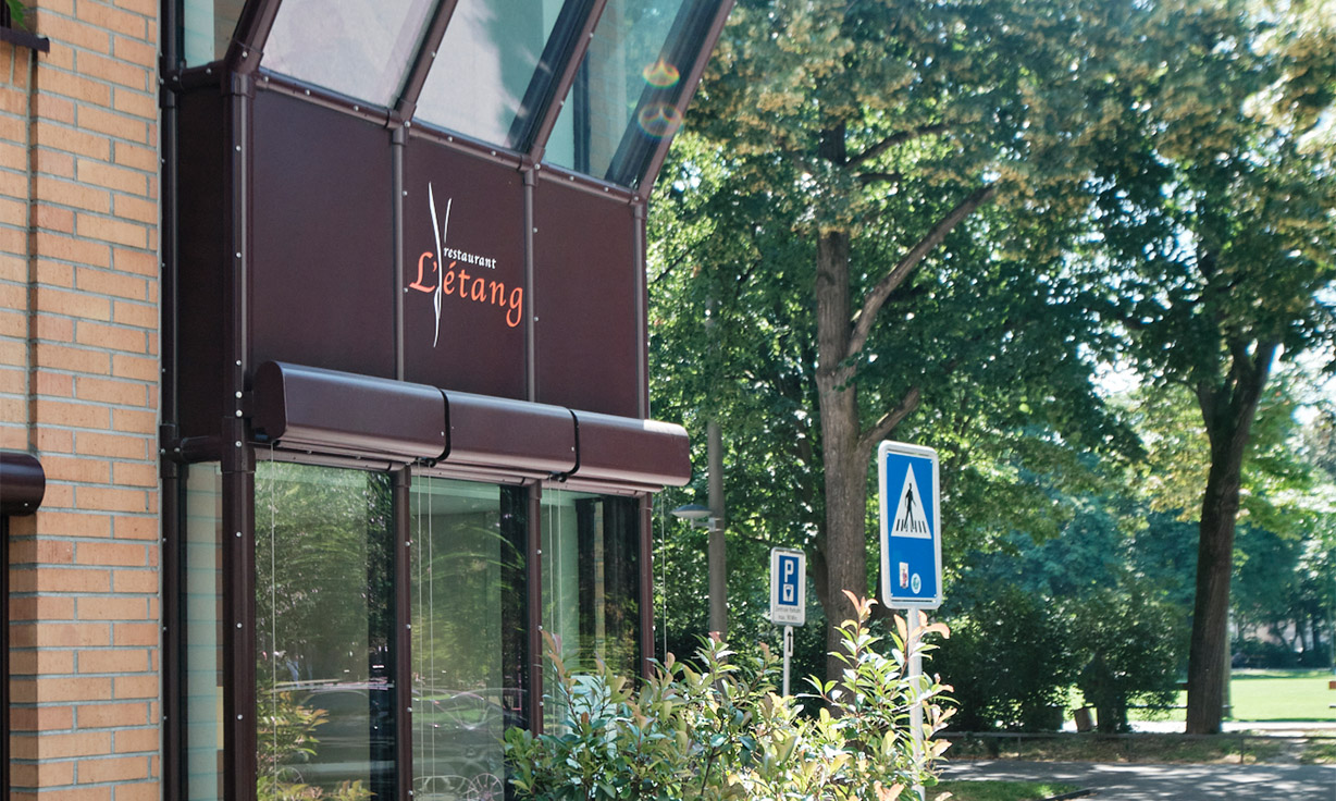 Das Restaurant L'étang liegt angrenzend zum Schützenmattpark